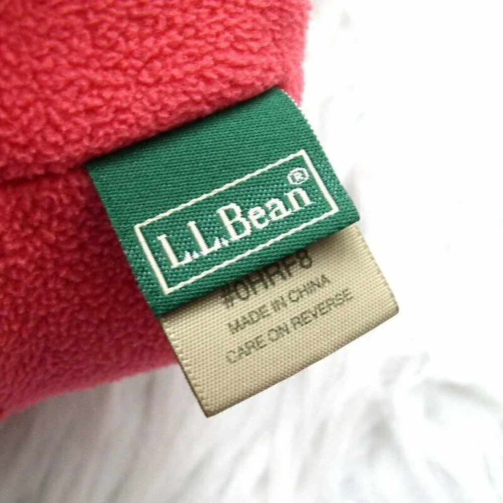 LL Bean Girls Winter Hat Pink Knit Beanie Sz S